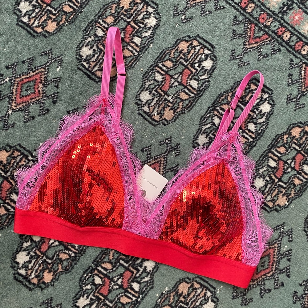 Anthropologie Love Stories sequin bralette new with tags